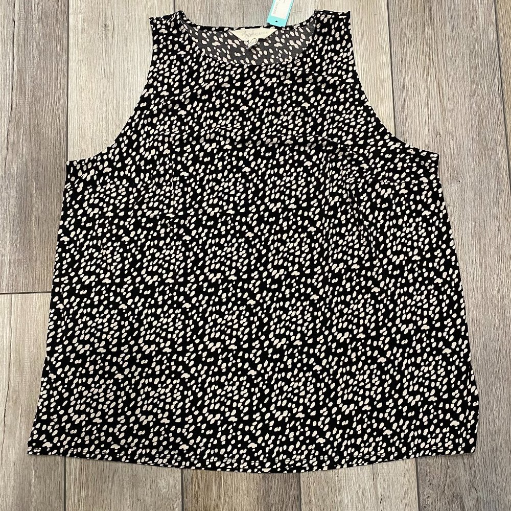 NWT Women's size 2X Magnolia Grace (Stitch Fix) black/cream sleeveless top